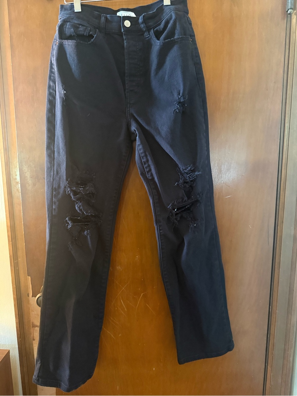 Cello Distressed Black Jeans